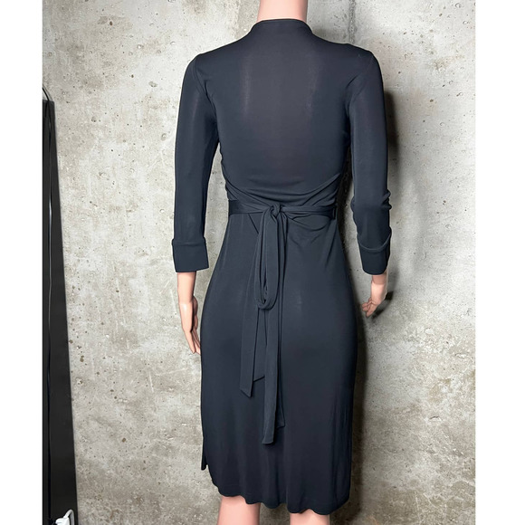 Diane Von Furstenberg Black Wrap Julian Dress Sz.6 - Picture 3 of 3